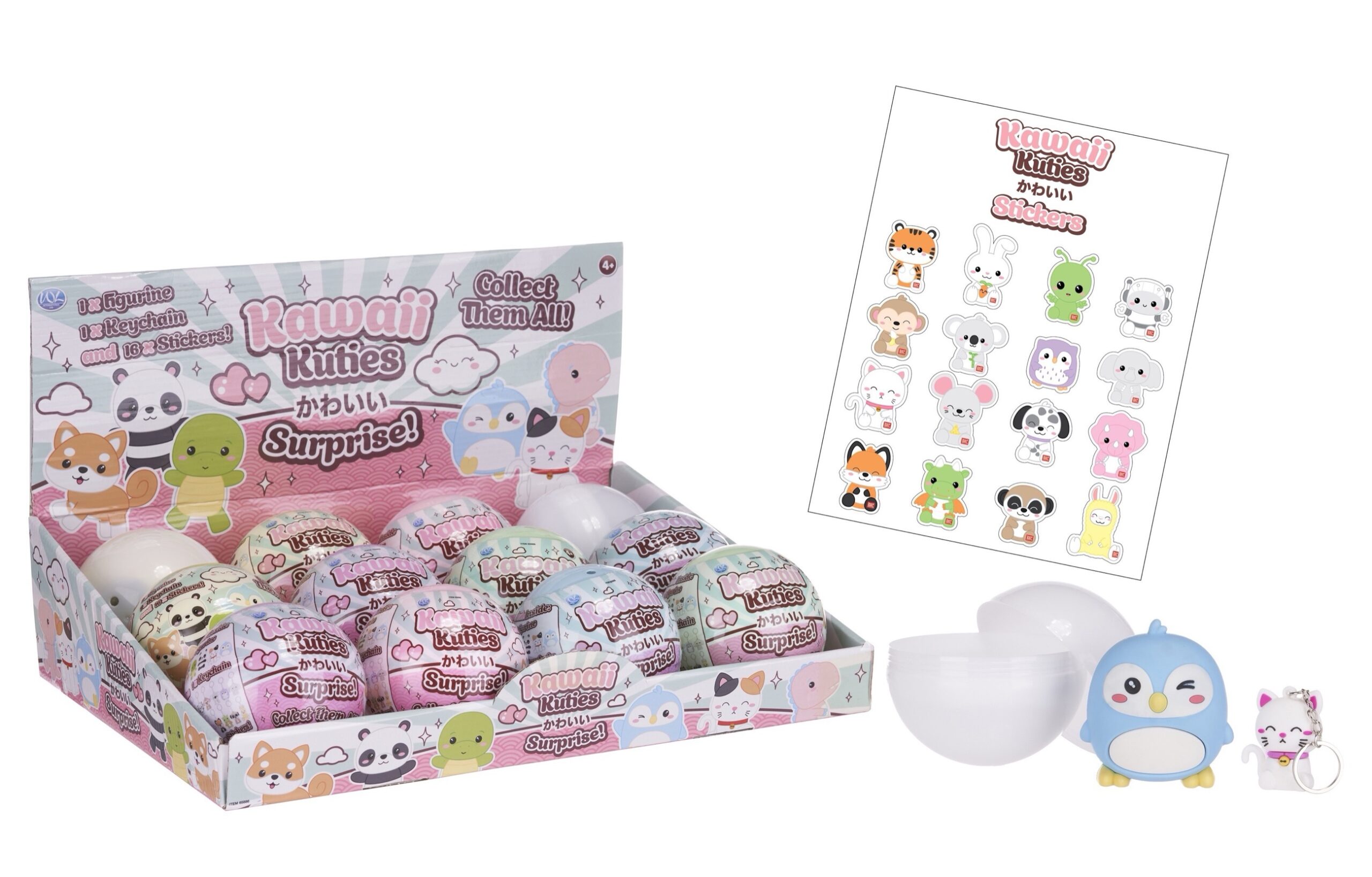 KAWAII Capsula Sorpresa 10cm In espo da 12pz ass…x72